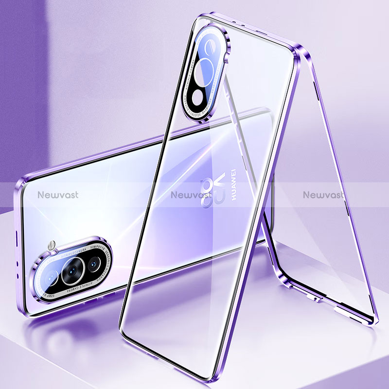 Luxury Aluminum Metal Frame Mirror Cover Case 360 Degrees for Huawei Nova 10