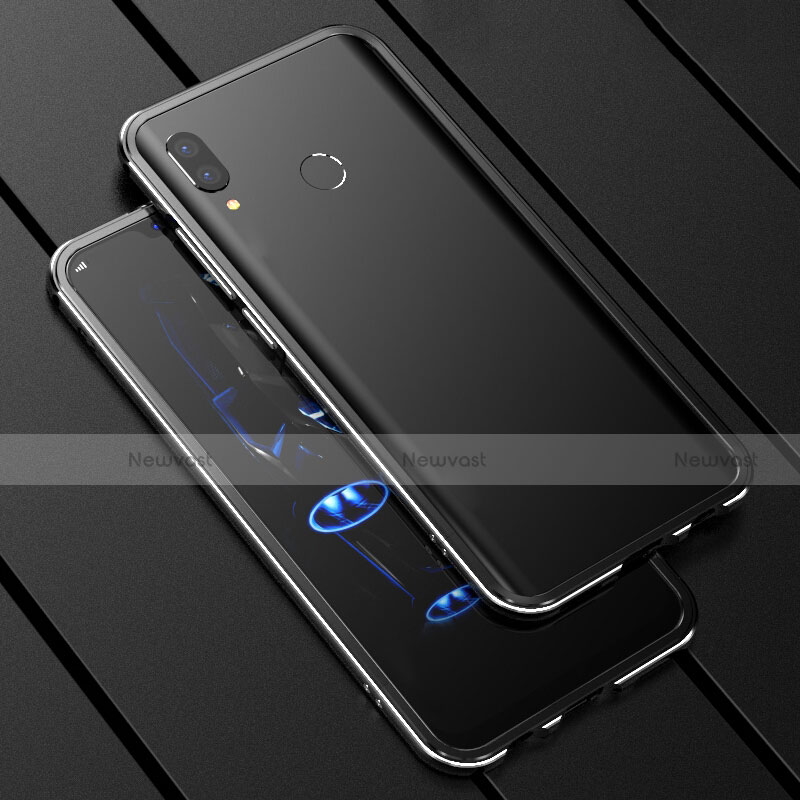 Luxury Aluminum Metal Frame Mirror Cover Case 360 Degrees for Huawei Nova 3i Black