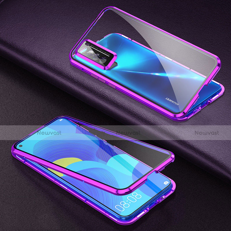 Luxury Aluminum Metal Frame Mirror Cover Case 360 Degrees for Huawei Nova 7 5G