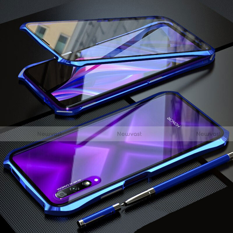 Luxury Aluminum Metal Frame Mirror Cover Case 360 Degrees for Huawei P Smart Pro (2019)