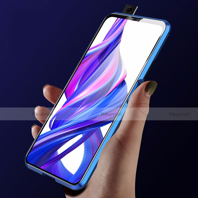 Luxury Aluminum Metal Frame Mirror Cover Case 360 Degrees for Huawei P Smart Z (2019)