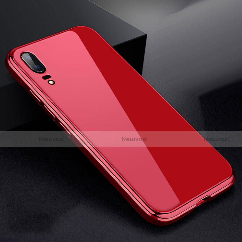 Luxury Aluminum Metal Frame Mirror Cover Case 360 Degrees for Huawei P20