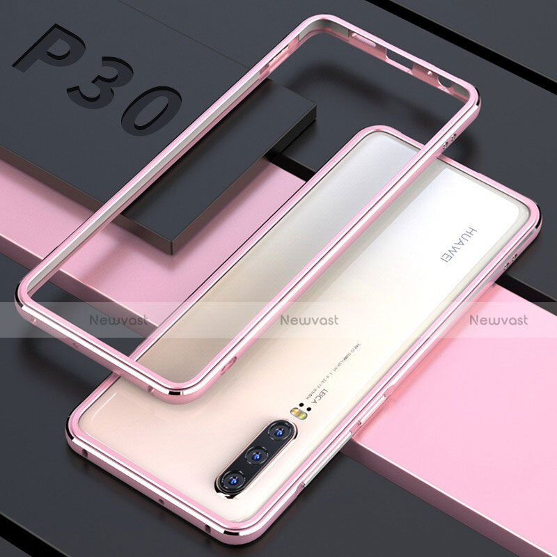 Luxury Aluminum Metal Frame Mirror Cover Case 360 Degrees for Huawei P30