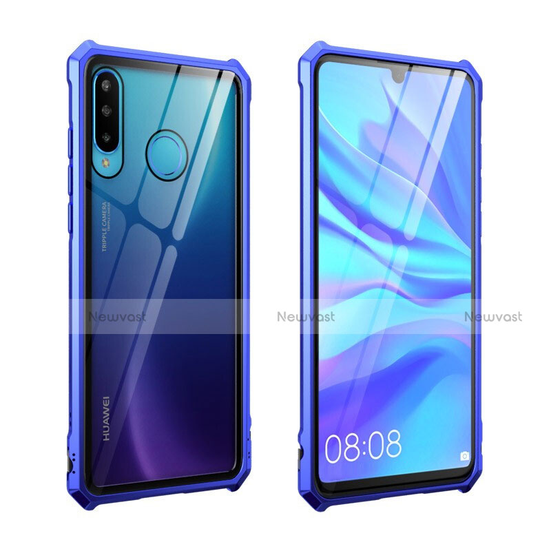 Luxury Aluminum Metal Frame Mirror Cover Case 360 Degrees for Huawei P30 Lite New Edition