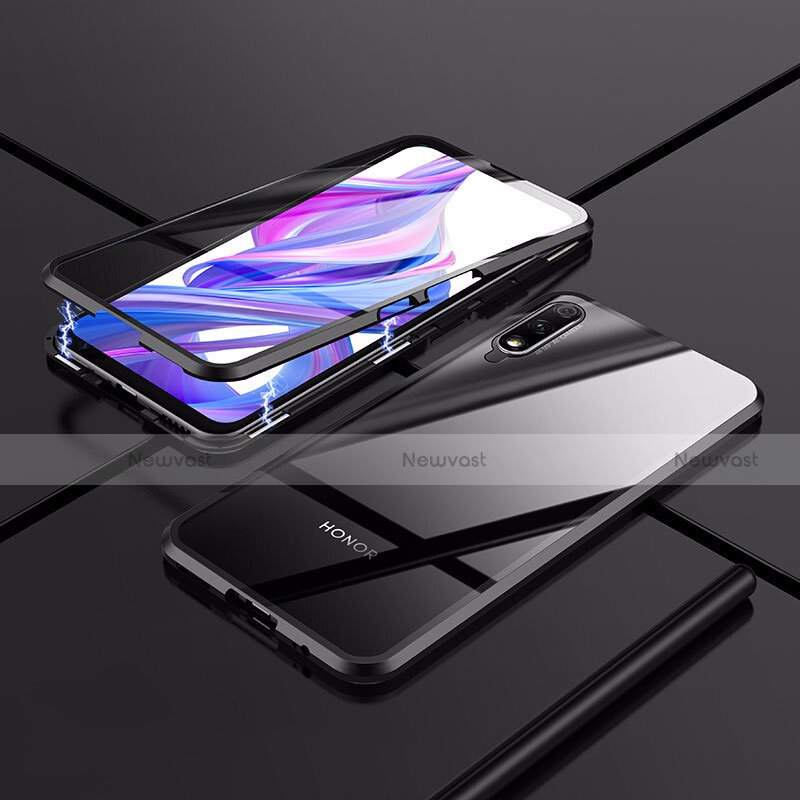 Luxury Aluminum Metal Frame Mirror Cover Case 360 Degrees for Huawei Y9 Prime (2019)