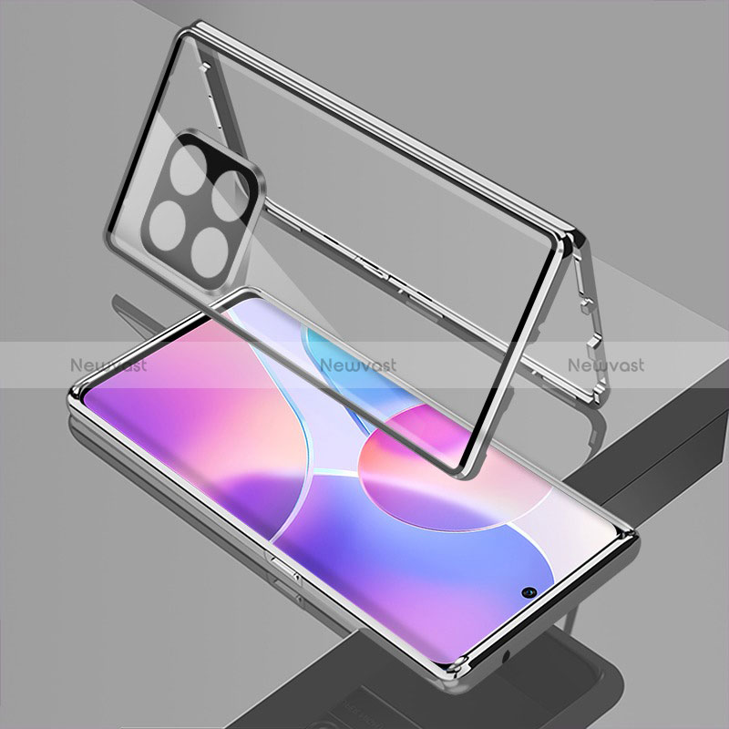 Luxury Aluminum Metal Frame Mirror Cover Case 360 Degrees for OnePlus 10 Pro 5G