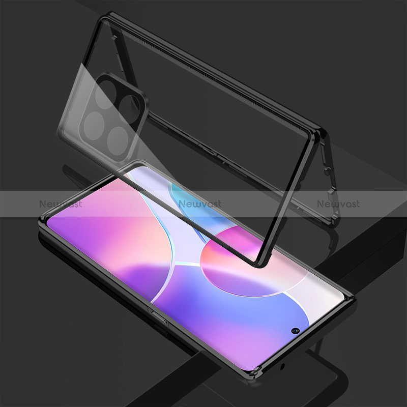 Luxury Aluminum Metal Frame Mirror Cover Case 360 Degrees for OnePlus 10T 5G