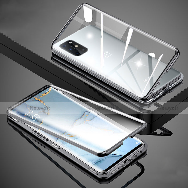 Luxury Aluminum Metal Frame Mirror Cover Case 360 Degrees for OnePlus 8T 5G