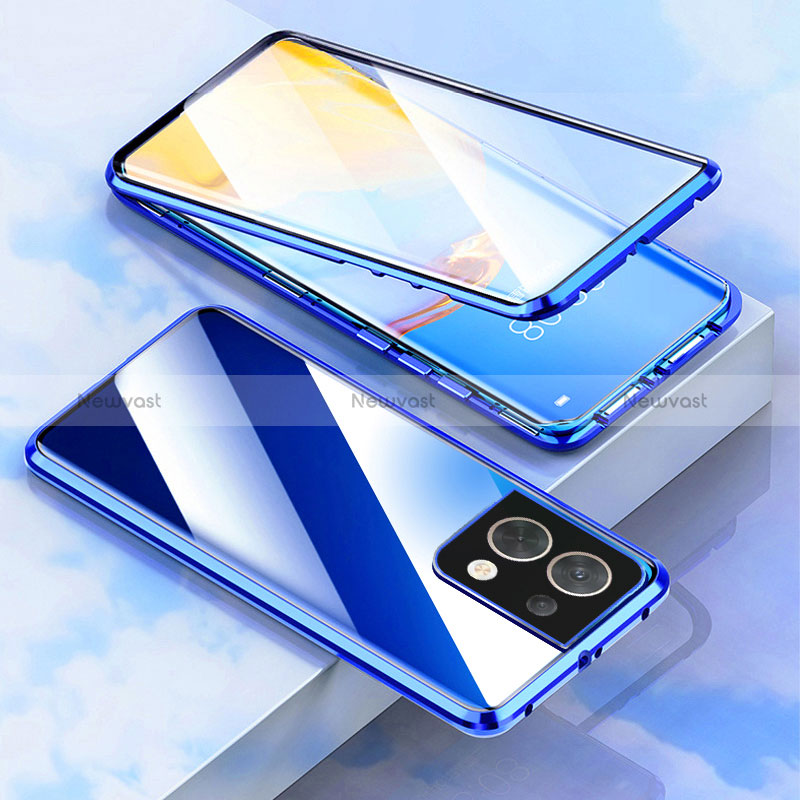 Luxury Aluminum Metal Frame Mirror Cover Case 360 Degrees for OnePlus Ace 2V 5G