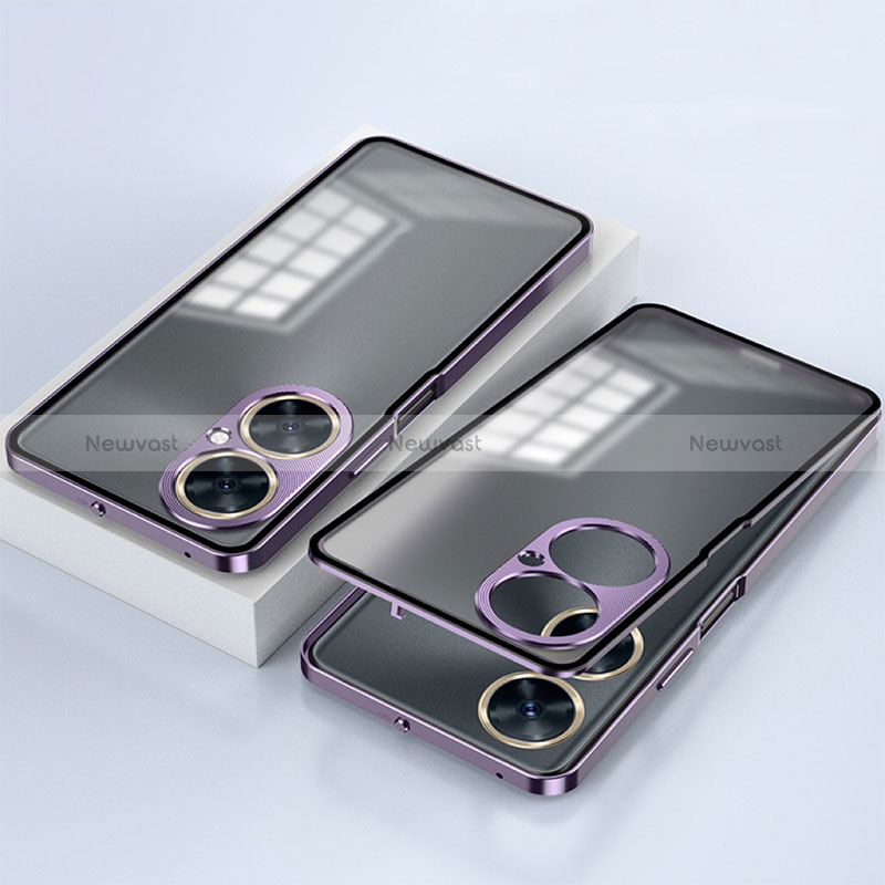 Luxury Aluminum Metal Frame Mirror Cover Case 360 Degrees for OnePlus Nord CE 3 5G