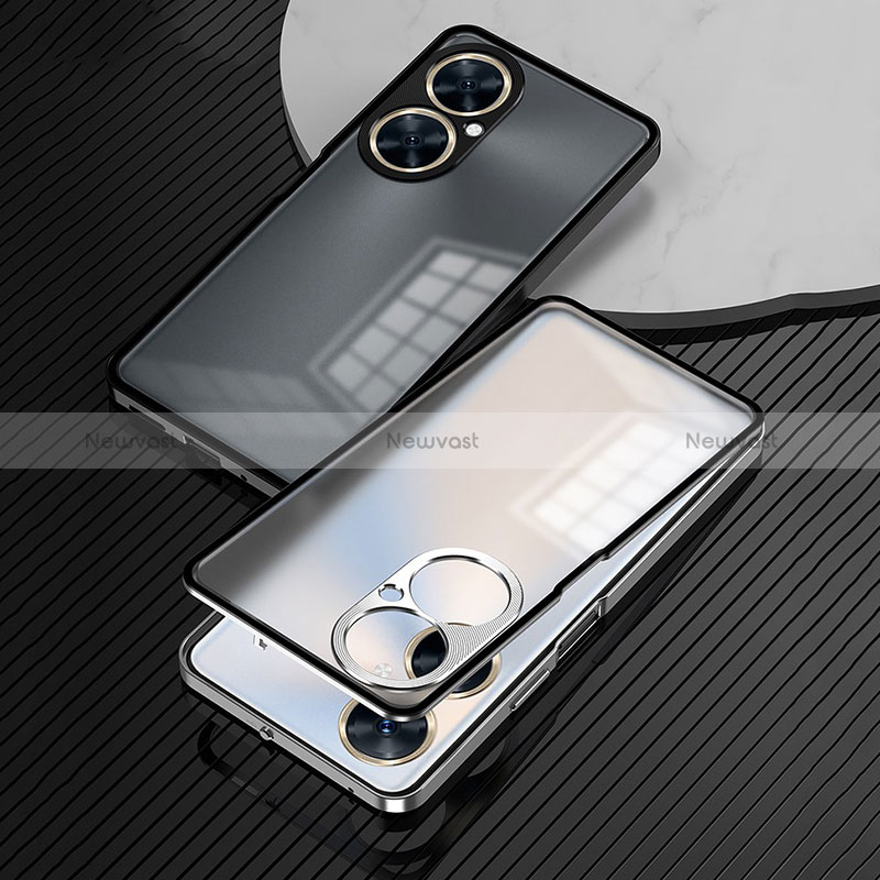 Luxury Aluminum Metal Frame Mirror Cover Case 360 Degrees for OnePlus Nord CE 3 Lite 5G