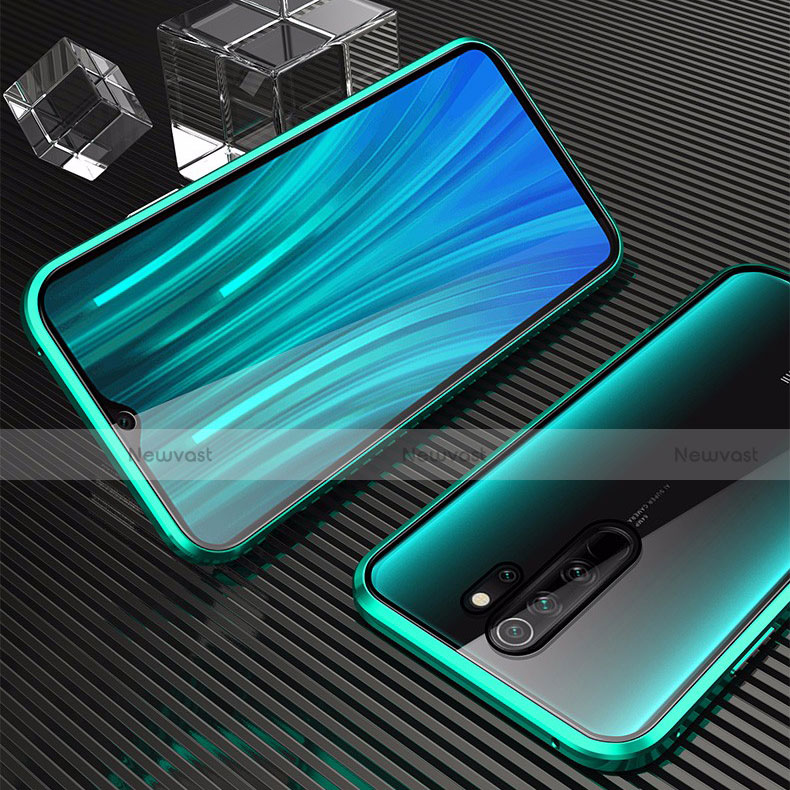 Luxury Aluminum Metal Frame Mirror Cover Case 360 Degrees for Oppo A11X Green