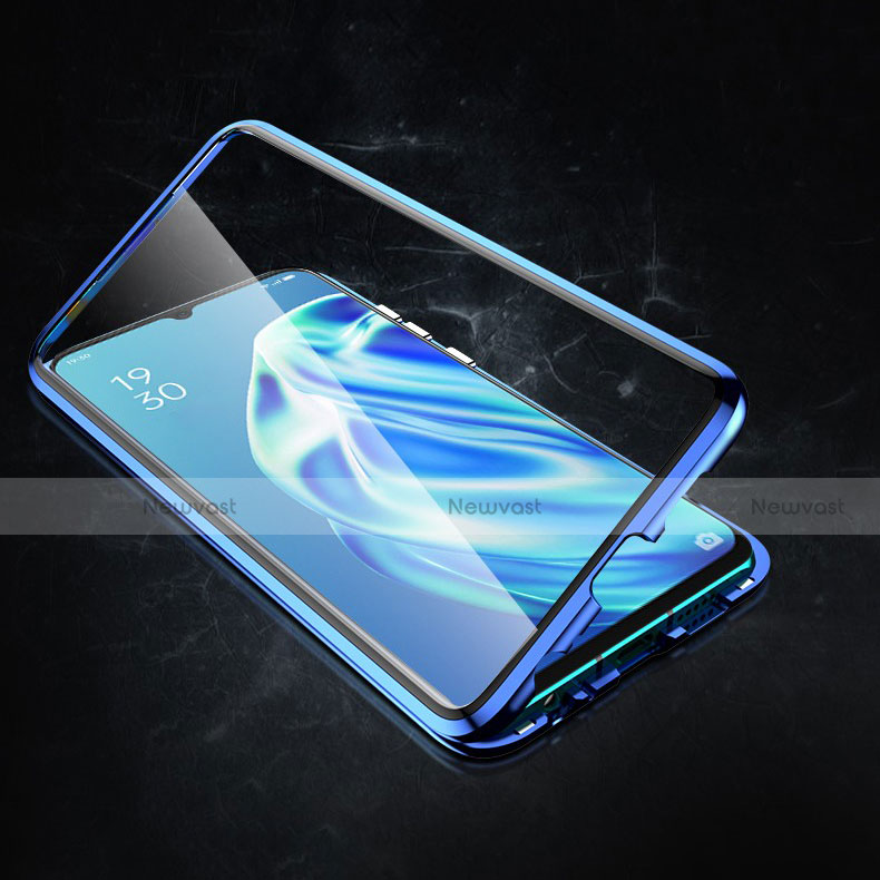 Luxury Aluminum Metal Frame Mirror Cover Case 360 Degrees for Oppo A91