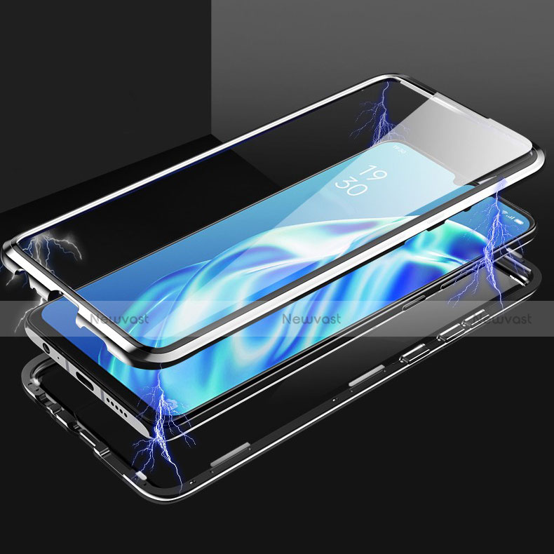 Luxury Aluminum Metal Frame Mirror Cover Case 360 Degrees for Oppo A91