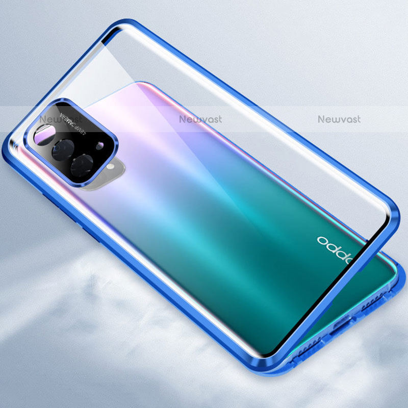 Luxury Aluminum Metal Frame Mirror Cover Case 360 Degrees for Oppo A93 5G