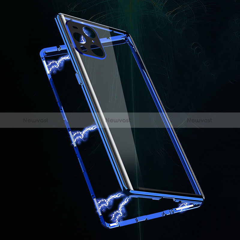 Luxury Aluminum Metal Frame Mirror Cover Case 360 Degrees for Oppo Find X3 5G