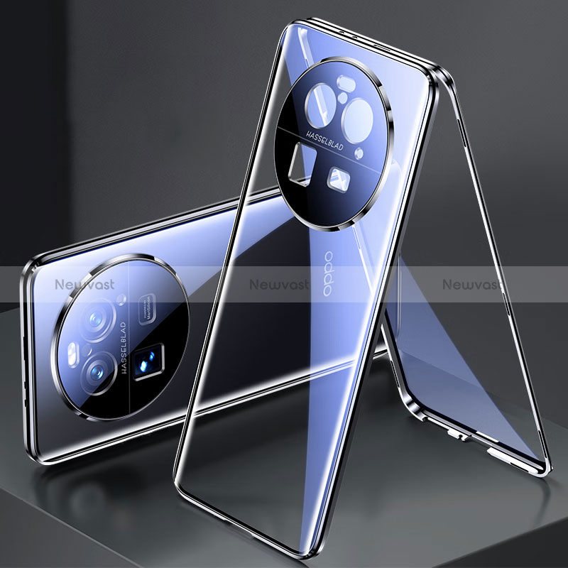 Luxury Aluminum Metal Frame Mirror Cover Case 360 Degrees for Oppo Find X6 Pro 5G