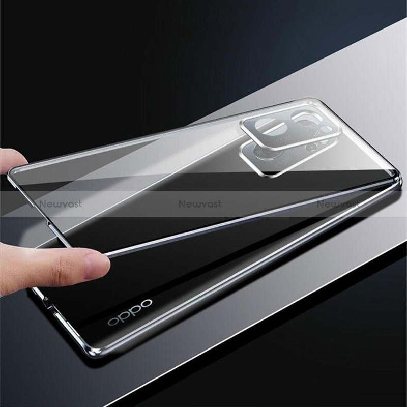 Luxury Aluminum Metal Frame Mirror Cover Case 360 Degrees for Oppo K10 5G India