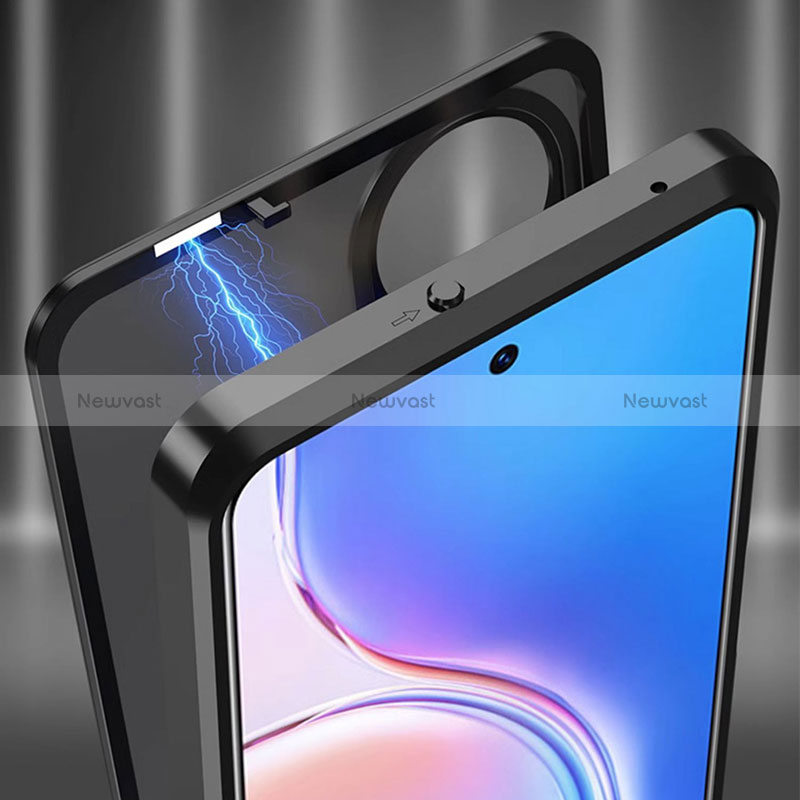 Luxury Aluminum Metal Frame Mirror Cover Case 360 Degrees for Oppo K11x 5G