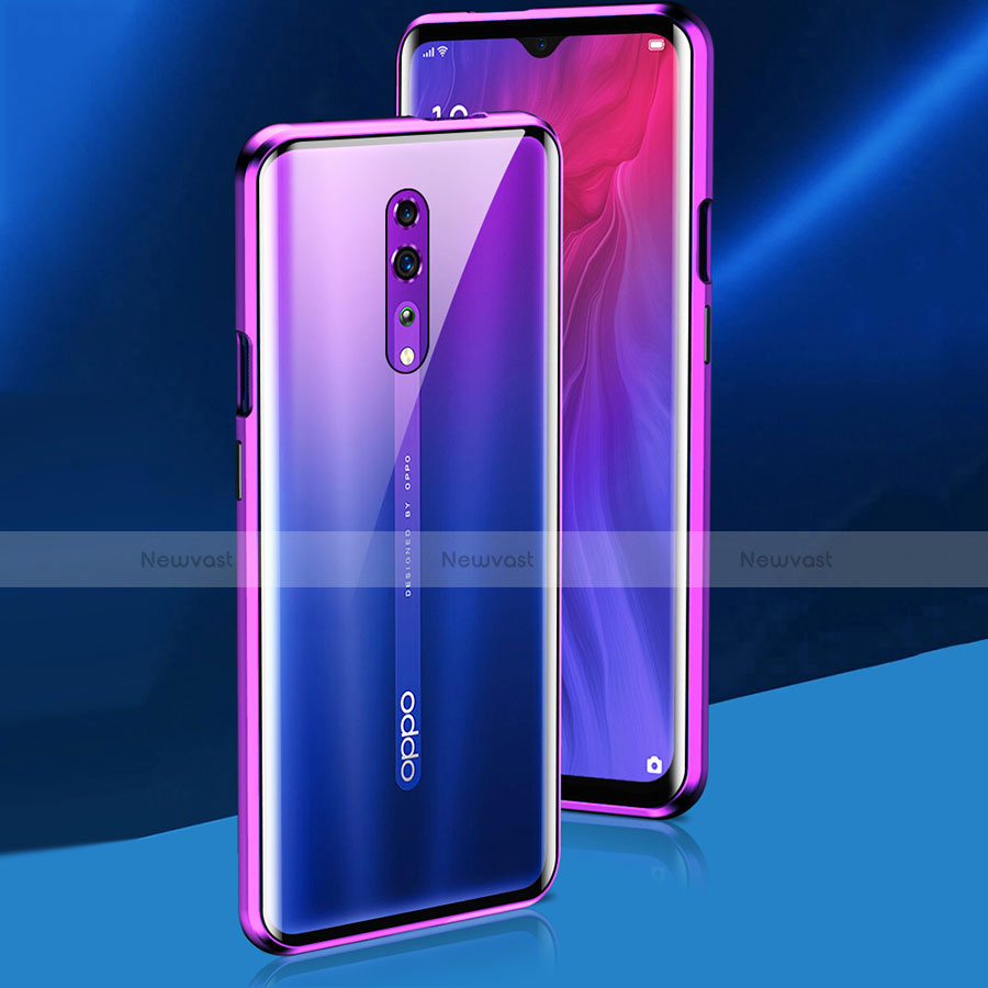 Luxury Aluminum Metal Frame Mirror Cover Case 360 Degrees for Oppo Reno Z