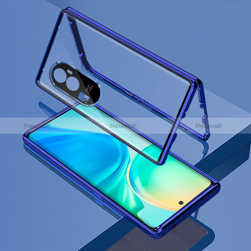 Luxury Aluminum Metal Frame Mirror Cover Case 360 Degrees for Oppo Reno10 Pro+ Plus 5G