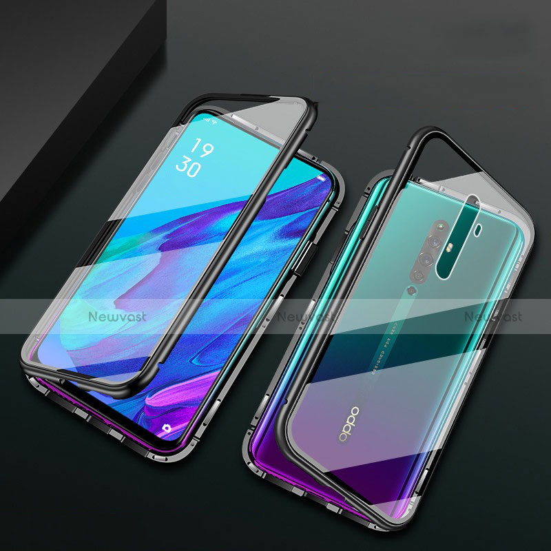 Luxury Aluminum Metal Frame Mirror Cover Case 360 Degrees for Oppo Reno2 Z