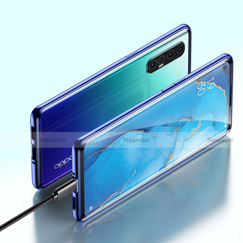 Luxury Aluminum Metal Frame Mirror Cover Case 360 Degrees for Oppo Reno3 Pro