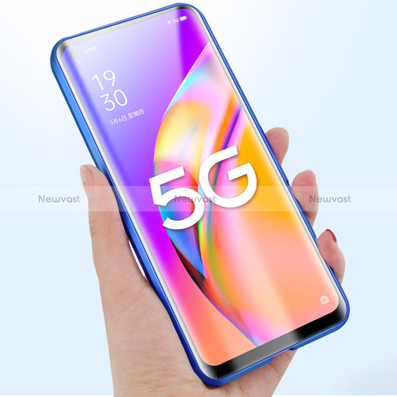 Luxury Aluminum Metal Frame Mirror Cover Case 360 Degrees for Oppo Reno5 Z 5G