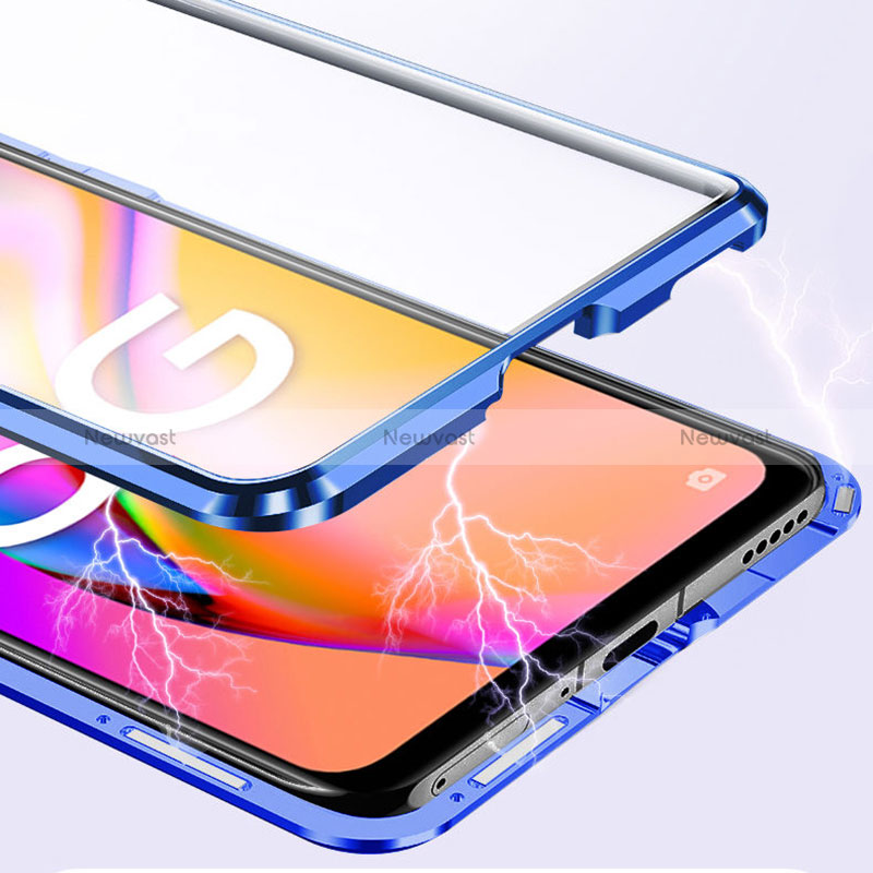 Luxury Aluminum Metal Frame Mirror Cover Case 360 Degrees for Oppo Reno5 Z 5G