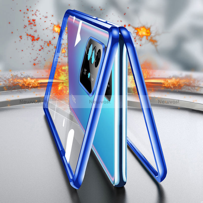 Luxury Aluminum Metal Frame Mirror Cover Case 360 Degrees for Oppo Reno5 Z 5G