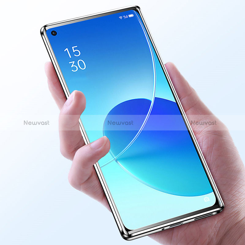 Luxury Aluminum Metal Frame Mirror Cover Case 360 Degrees for Oppo Reno6 5G