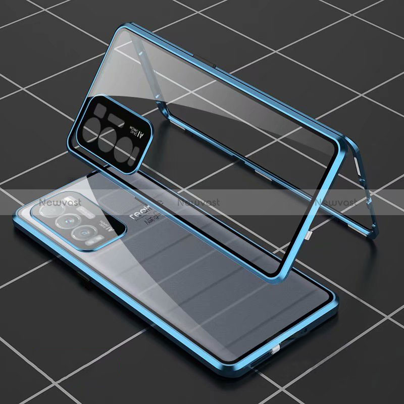 Luxury Aluminum Metal Frame Mirror Cover Case 360 Degrees for Realme GT Master Explorer 5G