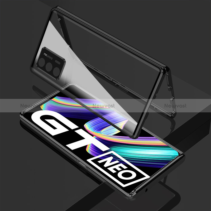 Luxury Aluminum Metal Frame Mirror Cover Case 360 Degrees for Realme GT Neo 2T 5G