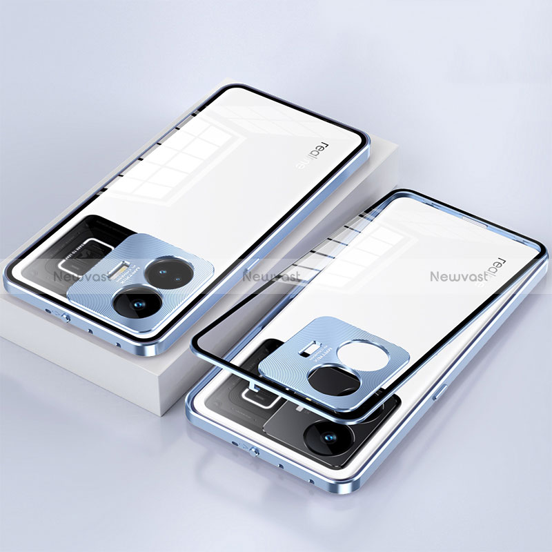 Luxury Aluminum Metal Frame Mirror Cover Case 360 Degrees for Realme GT Neo6 5G