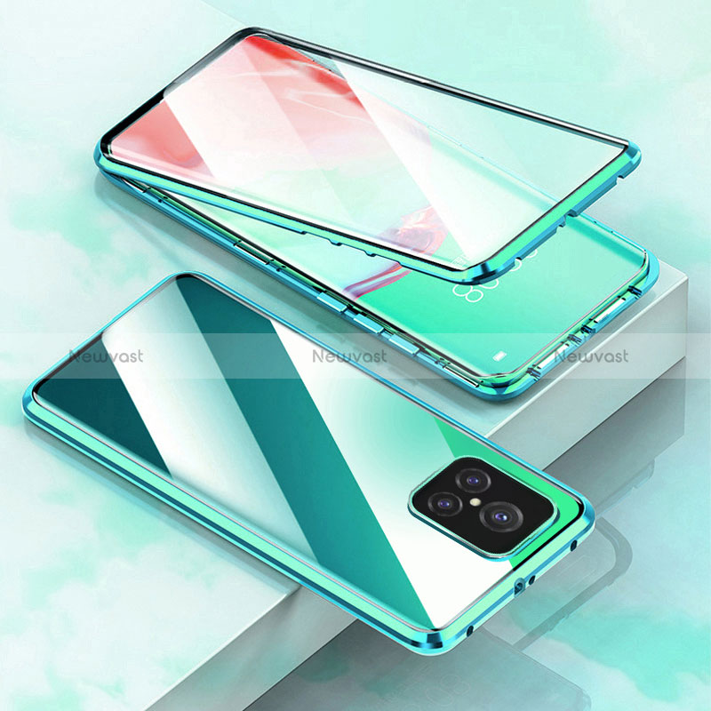 Luxury Aluminum Metal Frame Mirror Cover Case 360 Degrees for Realme GT2 Master Explorer Green