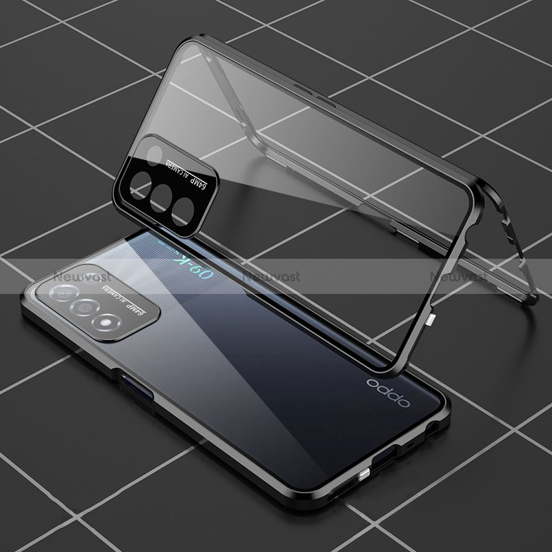 Luxury Aluminum Metal Frame Mirror Cover Case 360 Degrees for Realme Q3t 5G