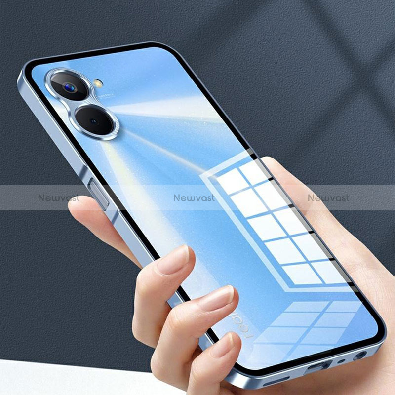 Luxury Aluminum Metal Frame Mirror Cover Case 360 Degrees for Realme Q5x 5G