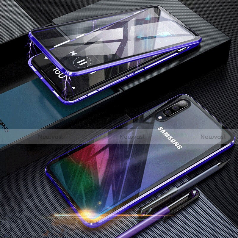 Luxury Aluminum Metal Frame Mirror Cover Case 360 Degrees for Samsung Galaxy A70