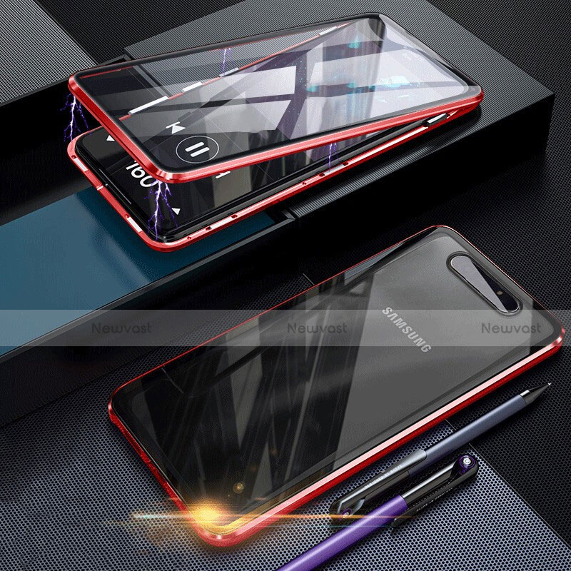 Luxury Aluminum Metal Frame Mirror Cover Case 360 Degrees for Samsung Galaxy A90 4G