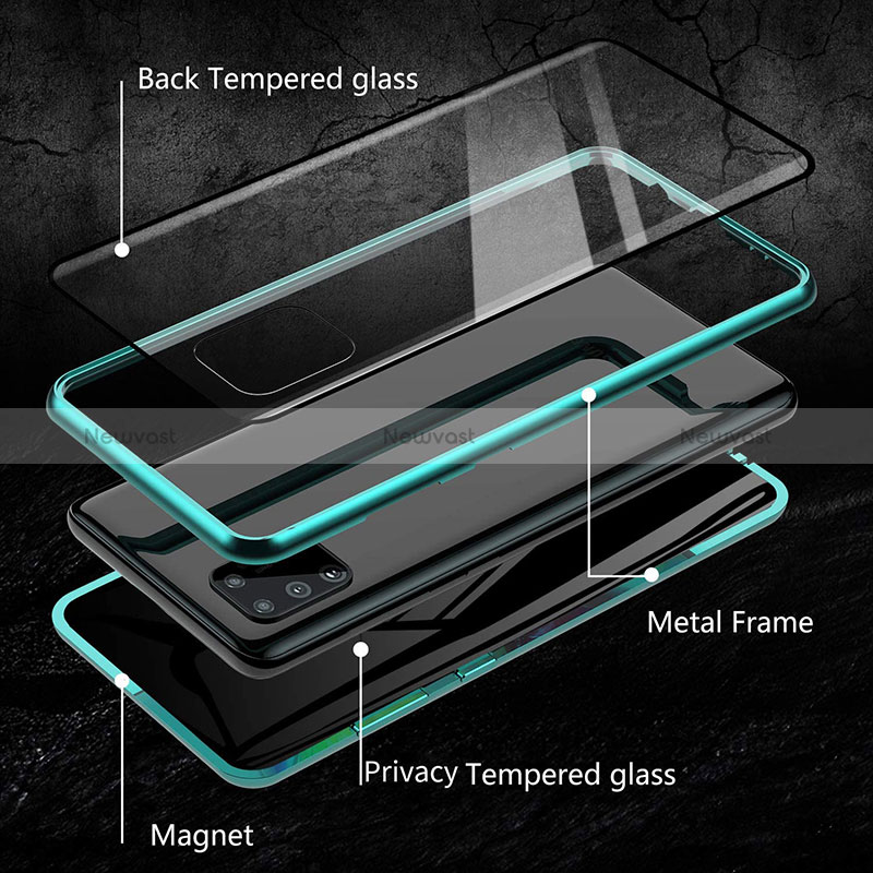 Luxury Aluminum Metal Frame Mirror Cover Case 360 Degrees for Samsung Galaxy M21s