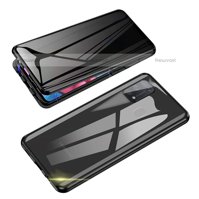 Luxury Aluminum Metal Frame Mirror Cover Case 360 Degrees for Samsung Galaxy M31