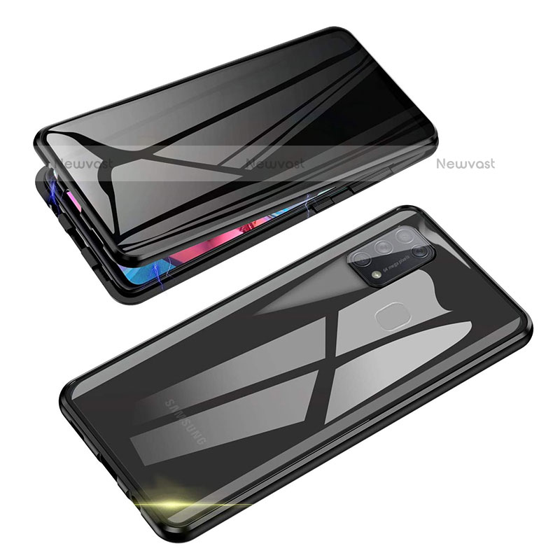 Luxury Aluminum Metal Frame Mirror Cover Case 360 Degrees for Samsung Galaxy M31 Prime Edition