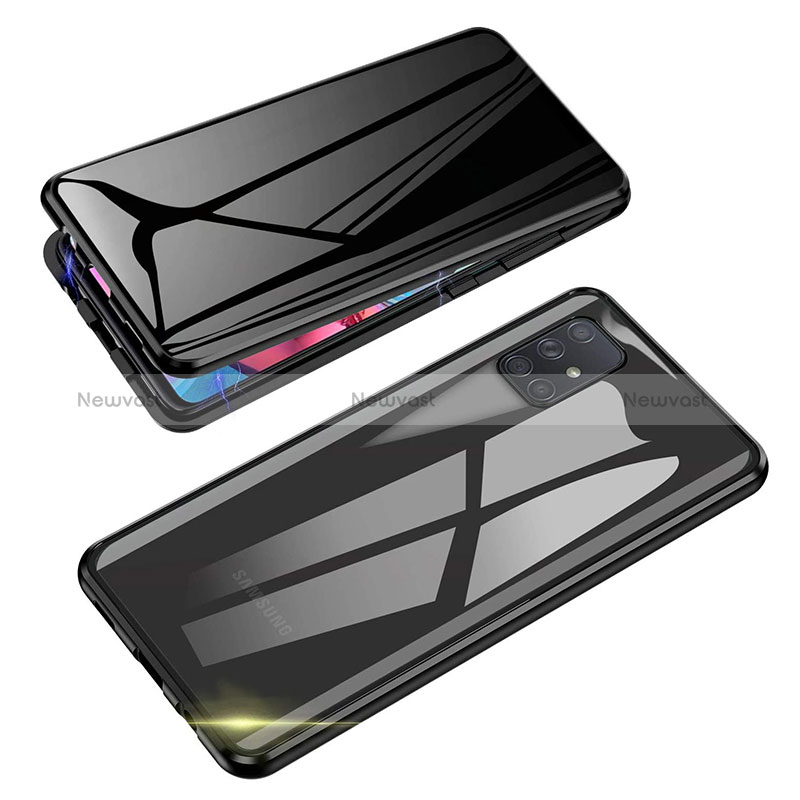 Luxury Aluminum Metal Frame Mirror Cover Case 360 Degrees for Samsung Galaxy M60s