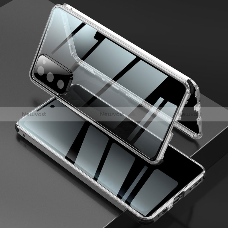 Luxury Aluminum Metal Frame Mirror Cover Case 360 Degrees for Samsung Galaxy S20 FE (2022) 5G