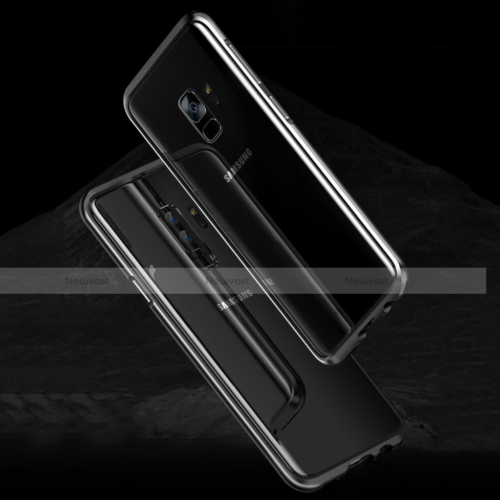 Luxury Aluminum Metal Frame Mirror Cover Case 360 Degrees for Samsung Galaxy S9 Plus