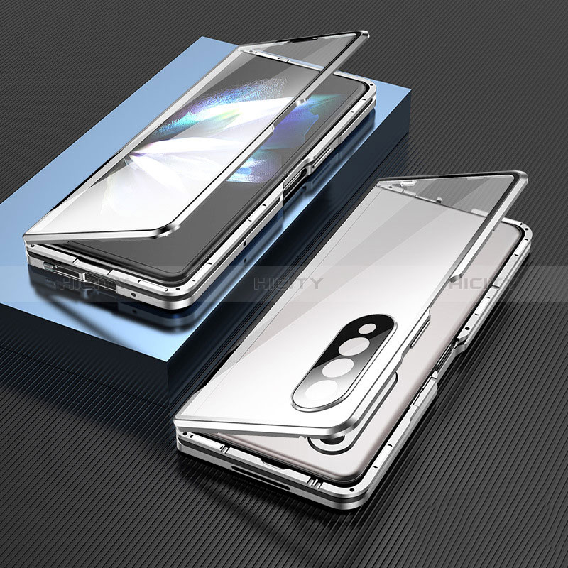 Luxury Aluminum Metal Frame Mirror Cover Case 360 Degrees for Samsung Galaxy Z Fold4 5G