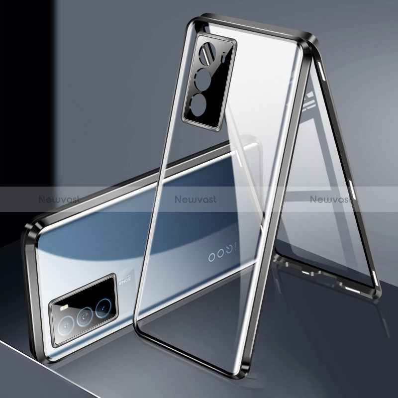 Luxury Aluminum Metal Frame Mirror Cover Case 360 Degrees for Vivo iQOO Neo5 SE 5G