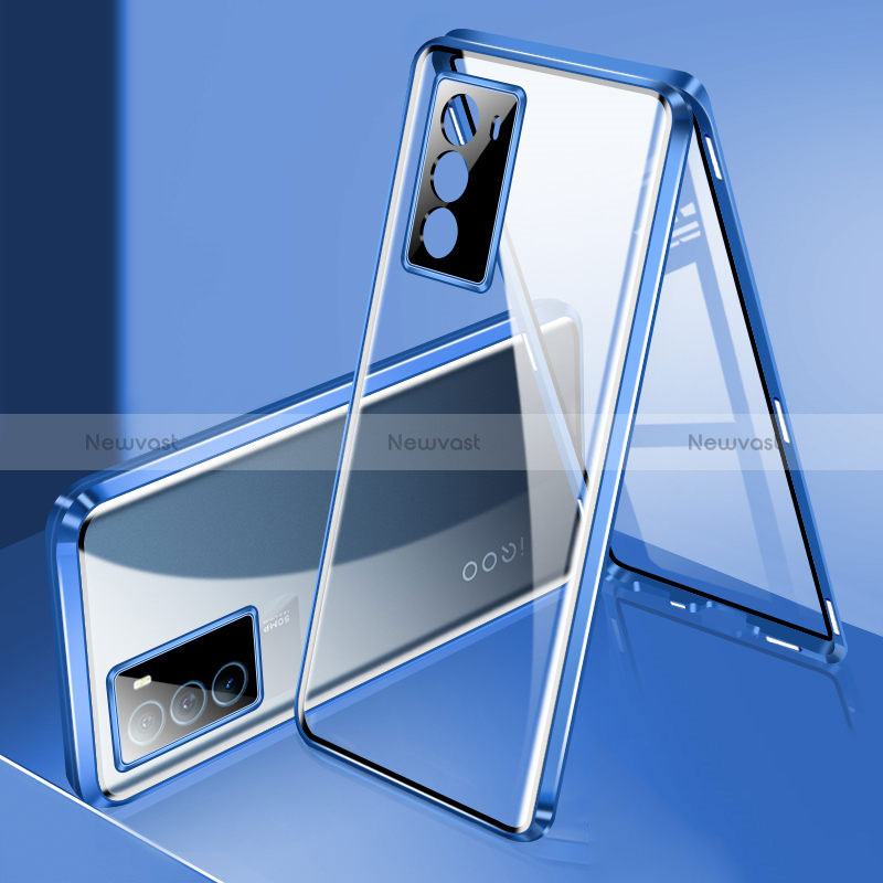 Luxury Aluminum Metal Frame Mirror Cover Case 360 Degrees for Vivo iQOO Neo5 SE 5G