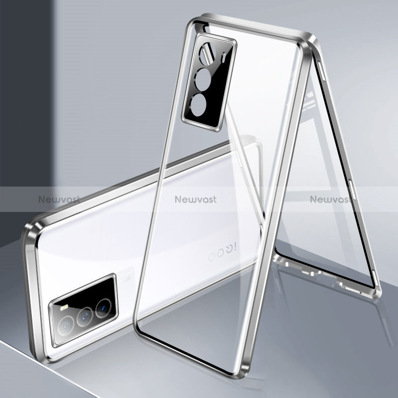 Luxury Aluminum Metal Frame Mirror Cover Case 360 Degrees for Vivo iQOO Neo5 SE 5G