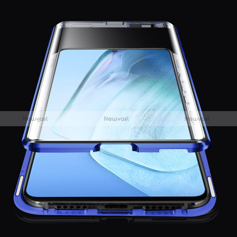 Luxury Aluminum Metal Frame Mirror Cover Case 360 Degrees for Vivo iQOO U3 5G